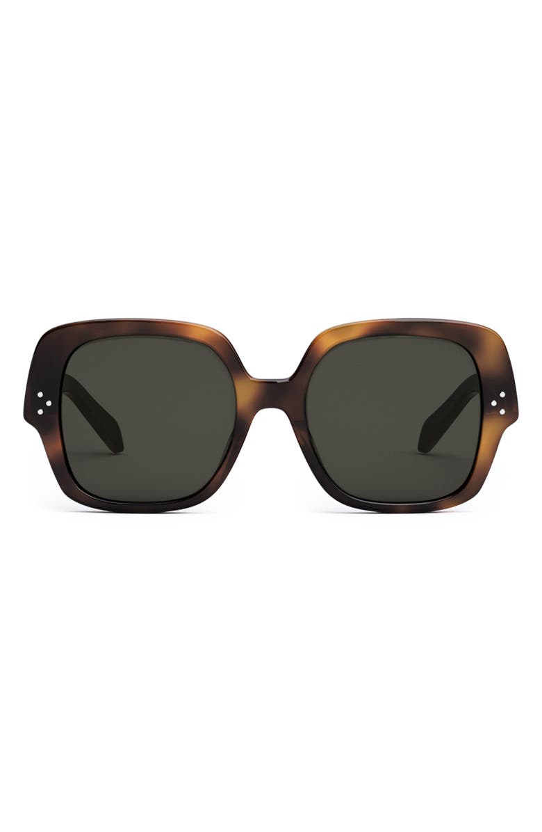 CELINE Bold 3 Dots 55mm Polarized Square Sunglasses, Main, color, 