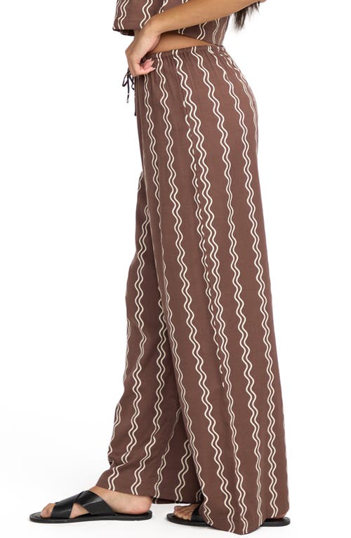Billabong Another Wave Drawstring Cotton Blend Pant In Brown