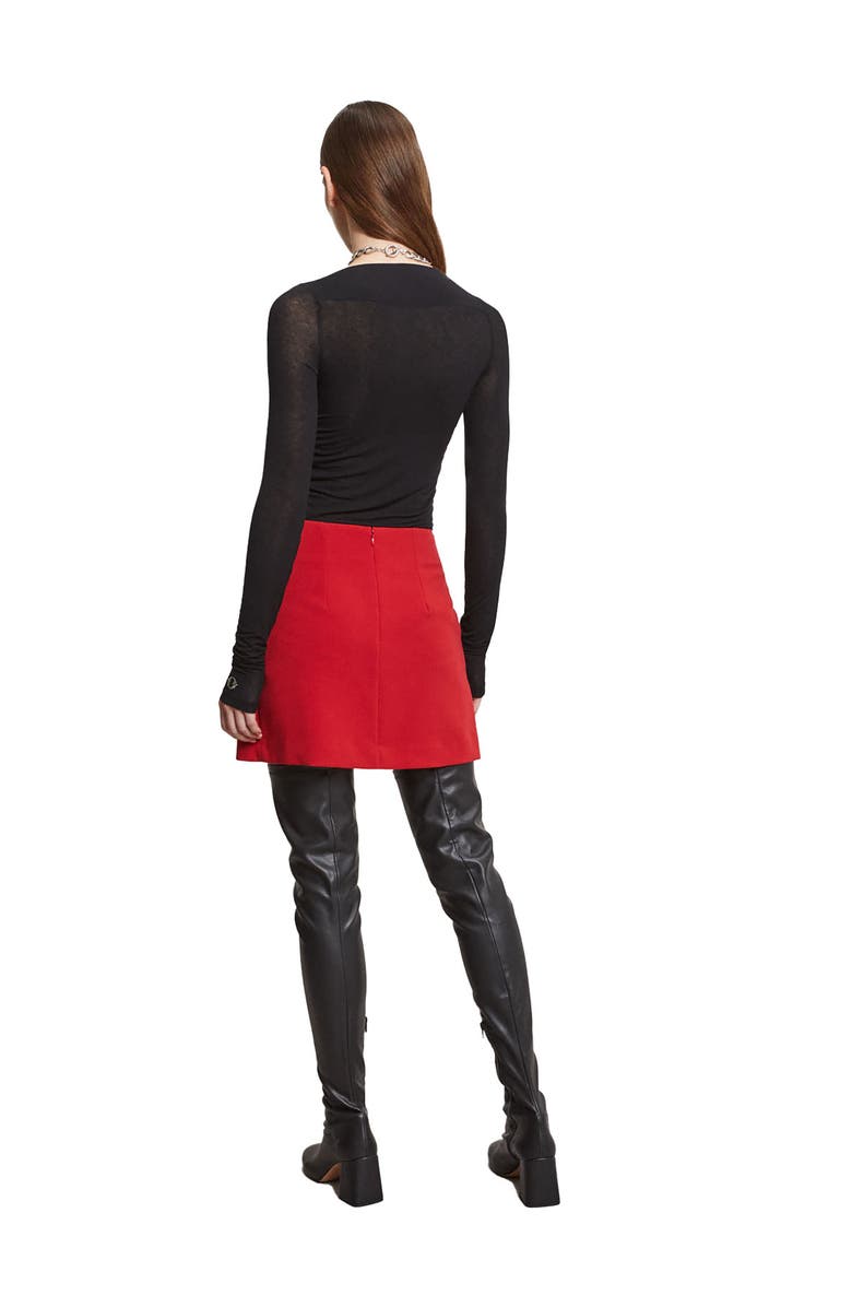 ottod'Ame Solid Mini Skirt, Alternate, color, Lipstick