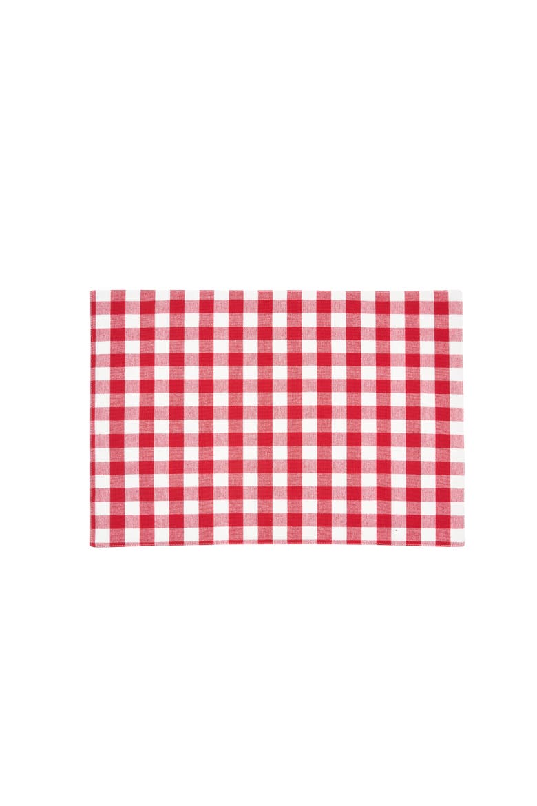 Ashford Red Placemats Set of 6, 13" x 19", Alternate, color, Red