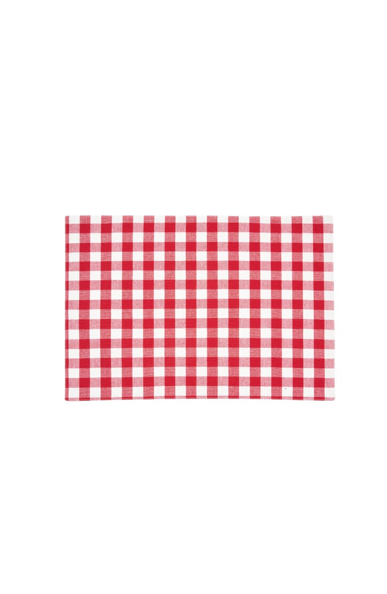 C&F Home Ashford Red Placemats Set of 6, 13" x 19", Alternate, color, Red
