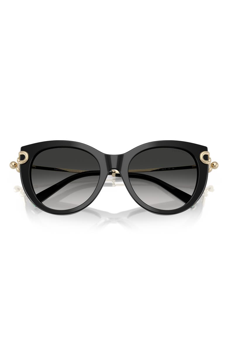 Tiffany & Co. 53mm Gradient Butterfly Sunglasses, Alternate, color, Black / Gray Gradient