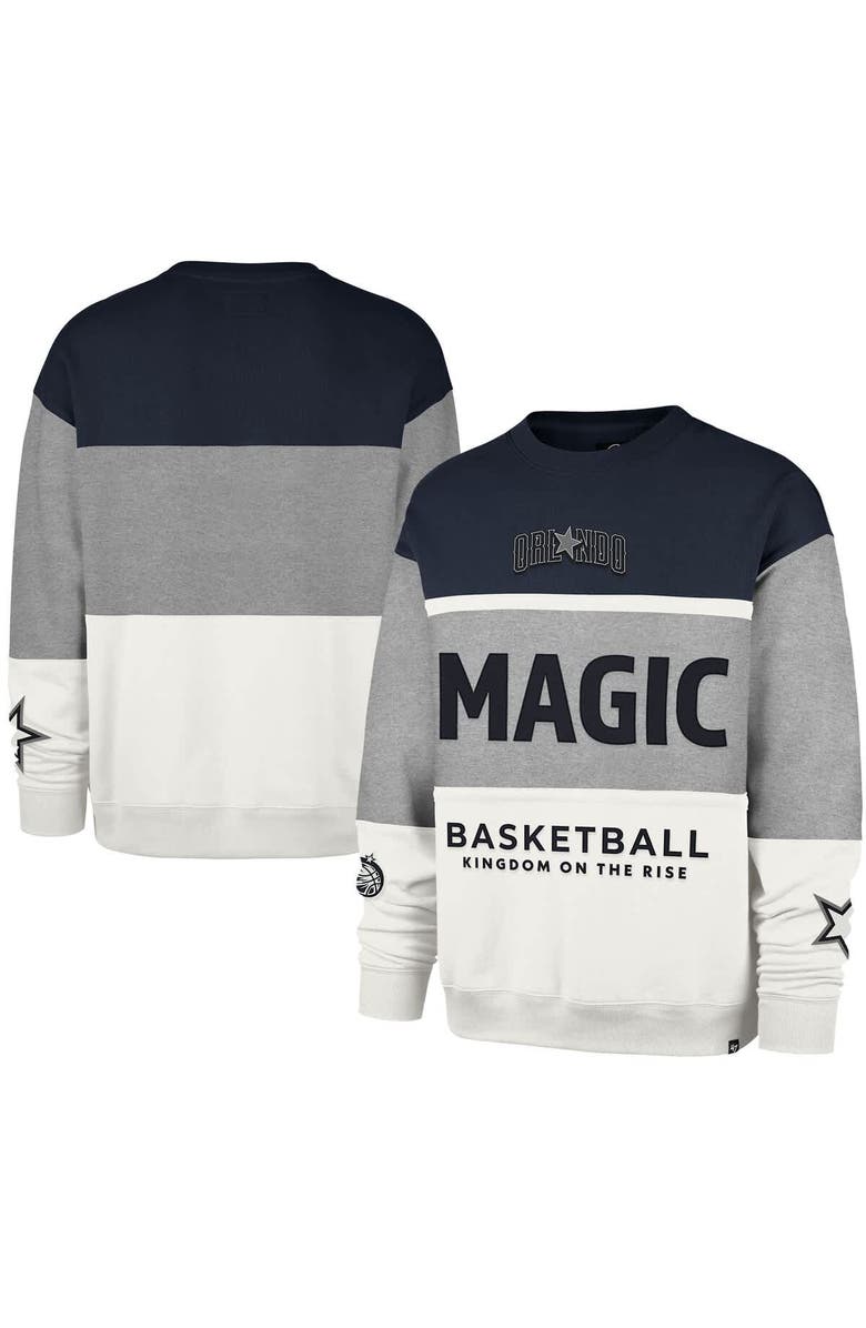 '47 Unisex '47 Gray Orlando Magic 2024/25 City Edition On Five Maximalist Pullover Sweatshirt, Main, color, 