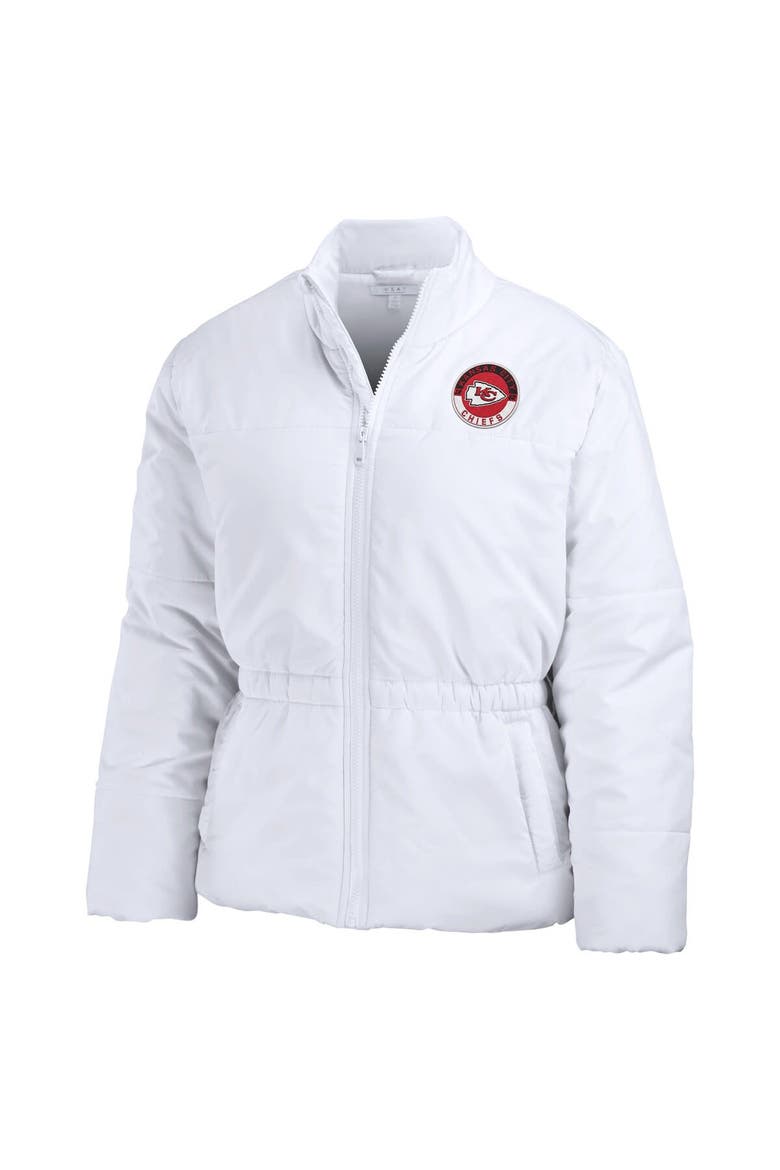 Women's WEAR by Erin Andrews  White Kansas City Chiefs Packaway Full-Zip Puffer Jacket, Alternate, color, White