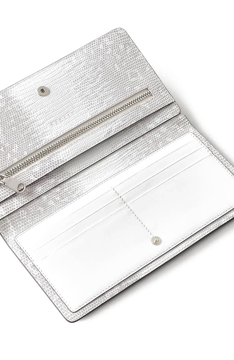 Radley Large Coin Street Lizard Embossed Leather Wallet, Alternate, color, Bright White