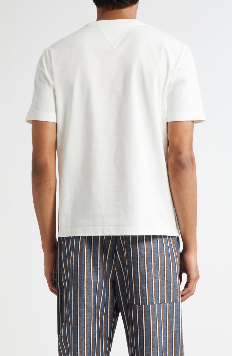 Bottega Veneta Embroidered Mushroom Pima Cotton Jersey T-Shirt, Alternate, color, 9071 Chalk