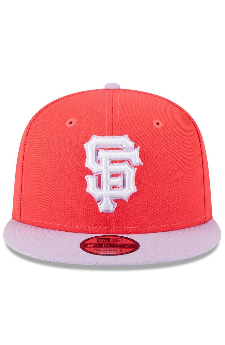 New Era Men's New Era Red/Purple San Francisco Giants Spring Basic Two-Tone 9FIFTY Snapback Hat, Alternate, color, Red