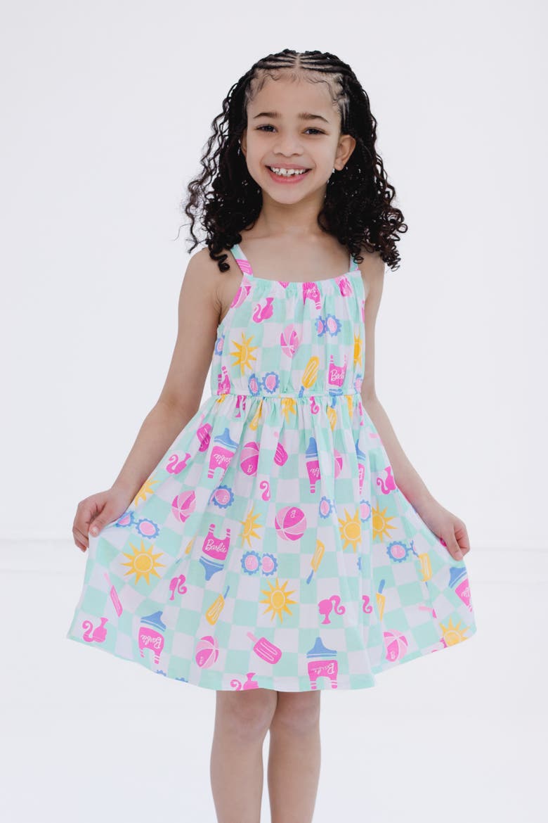 Sleeveless Dress, Alternate, color, Mint Checkerboard