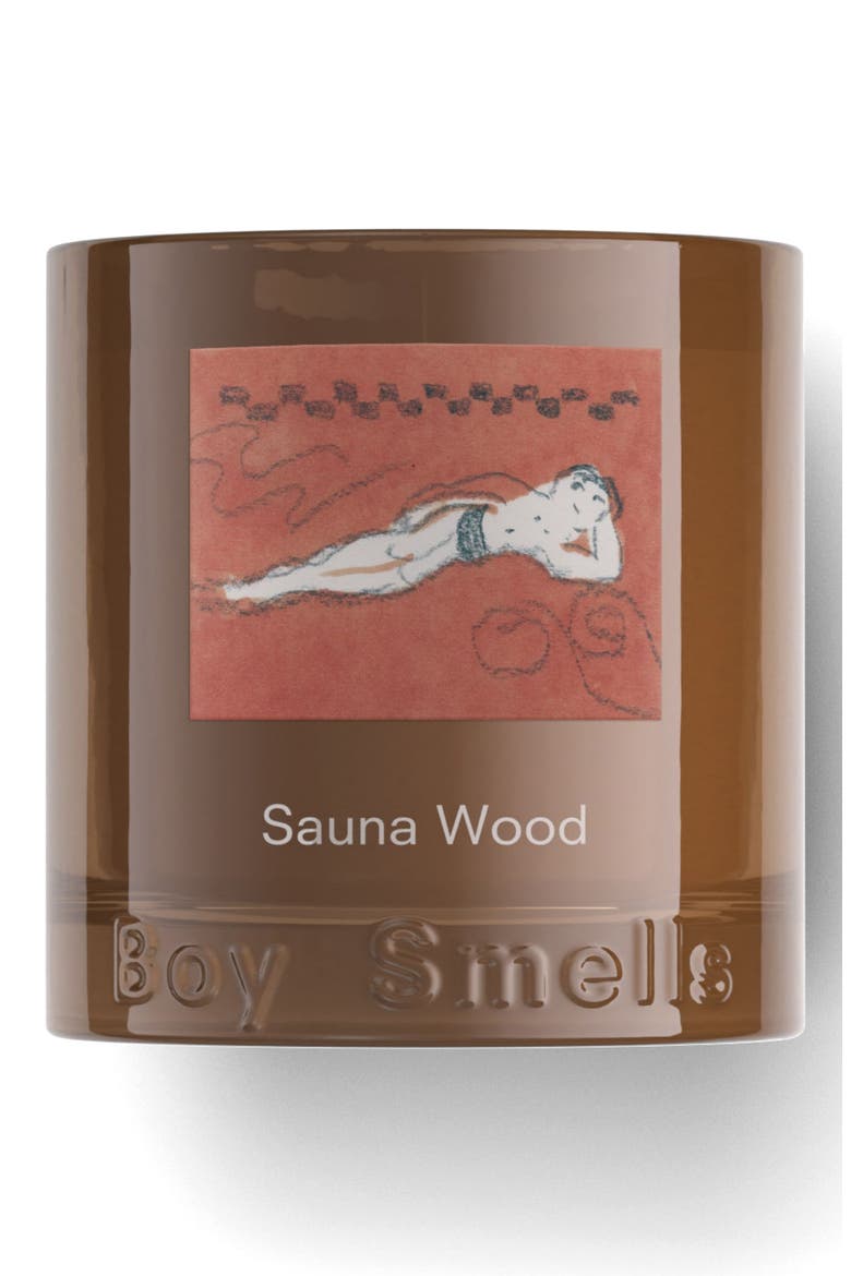 Sauna Wood Candle, Main, color, NO COLOR