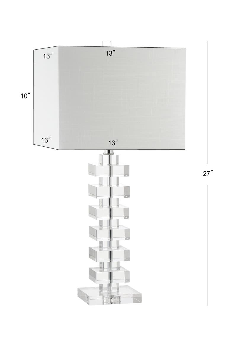 June 28" Crystal LED Table Lamp, Clear, Alternate, color, Clear