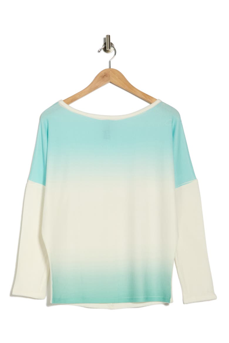 Stripe Boat Neck Sweater, Alternate, color, WHITE/ LIGHT BLUE