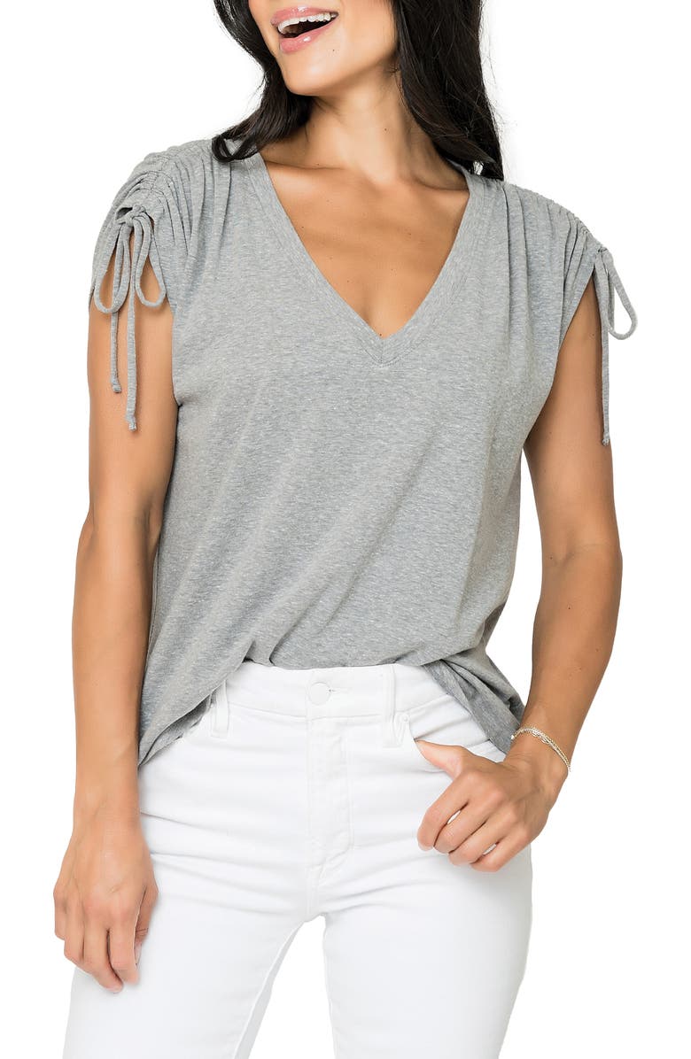 GIBSONLOOK Cinched Sleeve Jersey T-Shirt, Main, color,