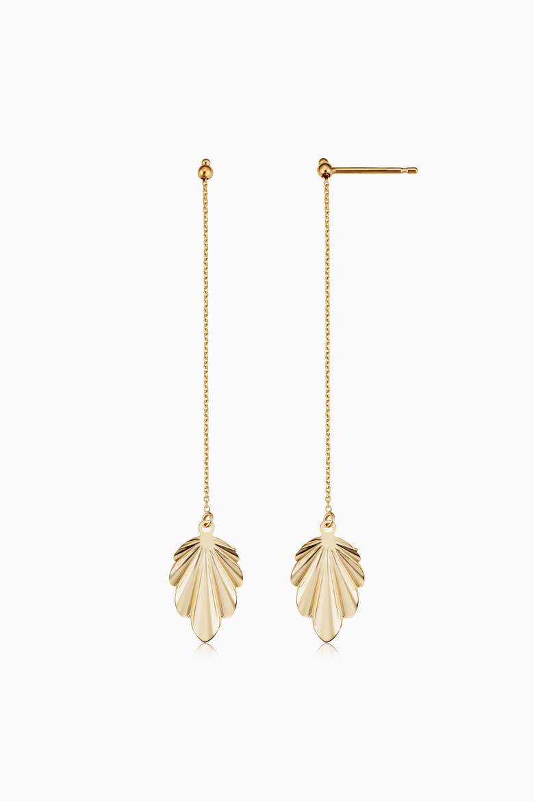 14K Yellow Gold Fanfare Drop Earrings, Alternate, color, Yellow Gold