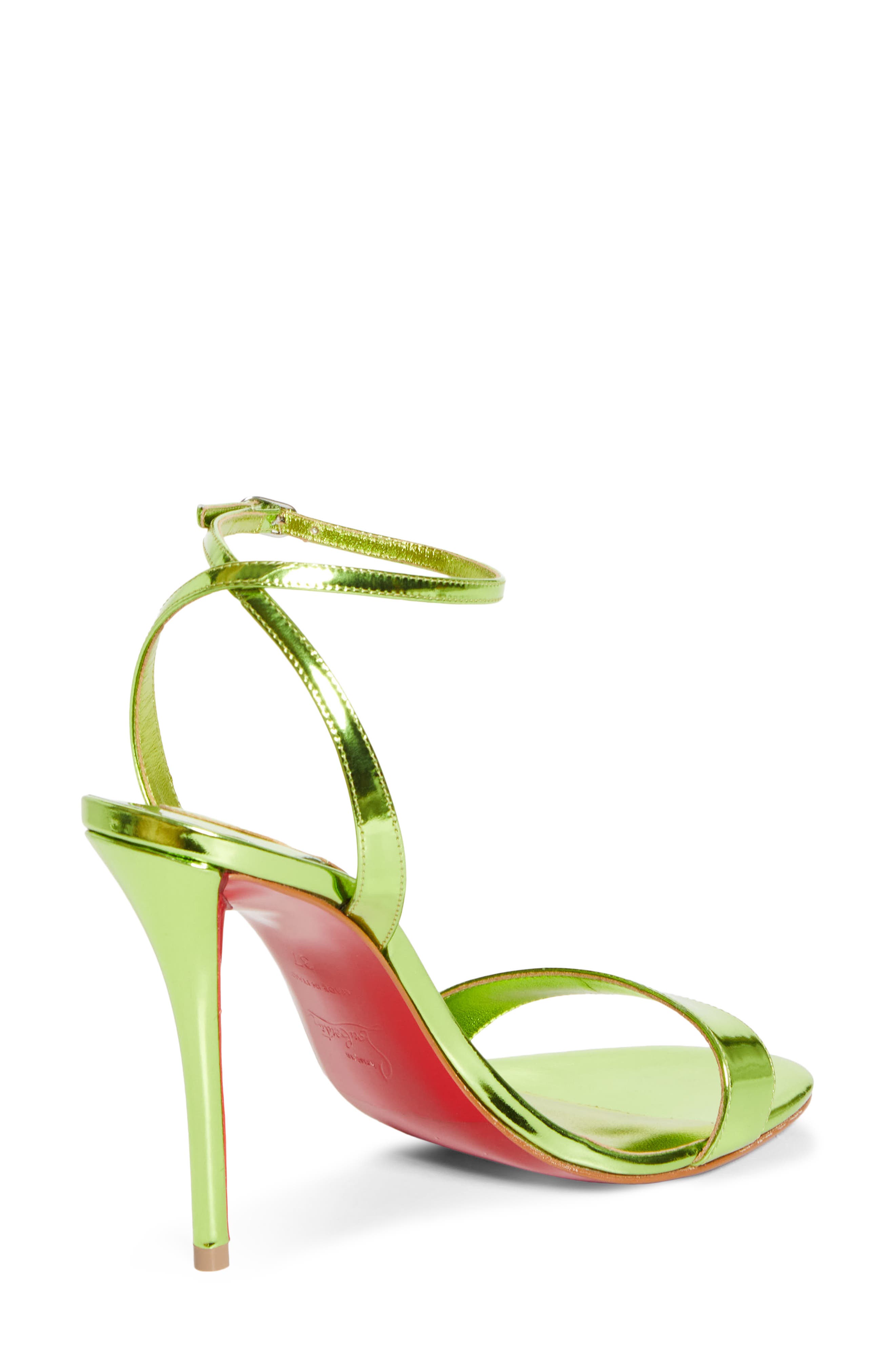 Christian Louboutin Miss Z Ankle Strap Sandal, Alternate, color, Kiwi/ Lin Kiwi