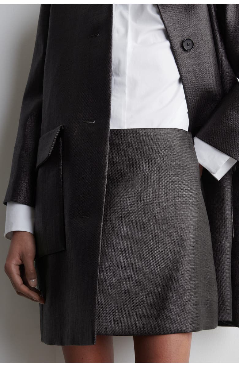 COS Textured Mini Skirt, Alternate, color, Dark Gray