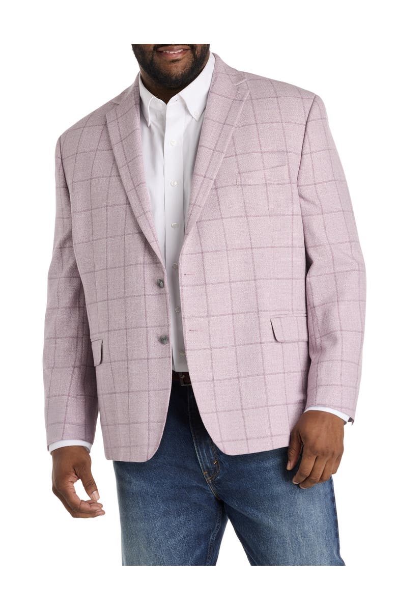 Michael Kors Big & Tall Windowpane Sport Coat V2, Main, color, Pink