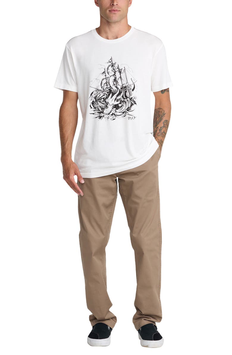 RVCA High Seas Trim Fit Graphic T-Shirt, Alternate, color, Antique White