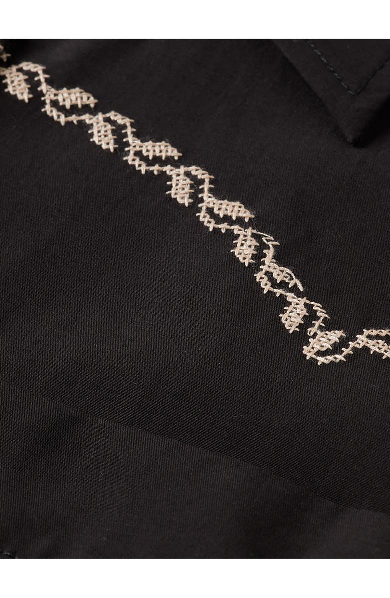 Scotch & Soda Boxy Short Sleeve Button-Up Shirt, Alternate, color, Meteorite