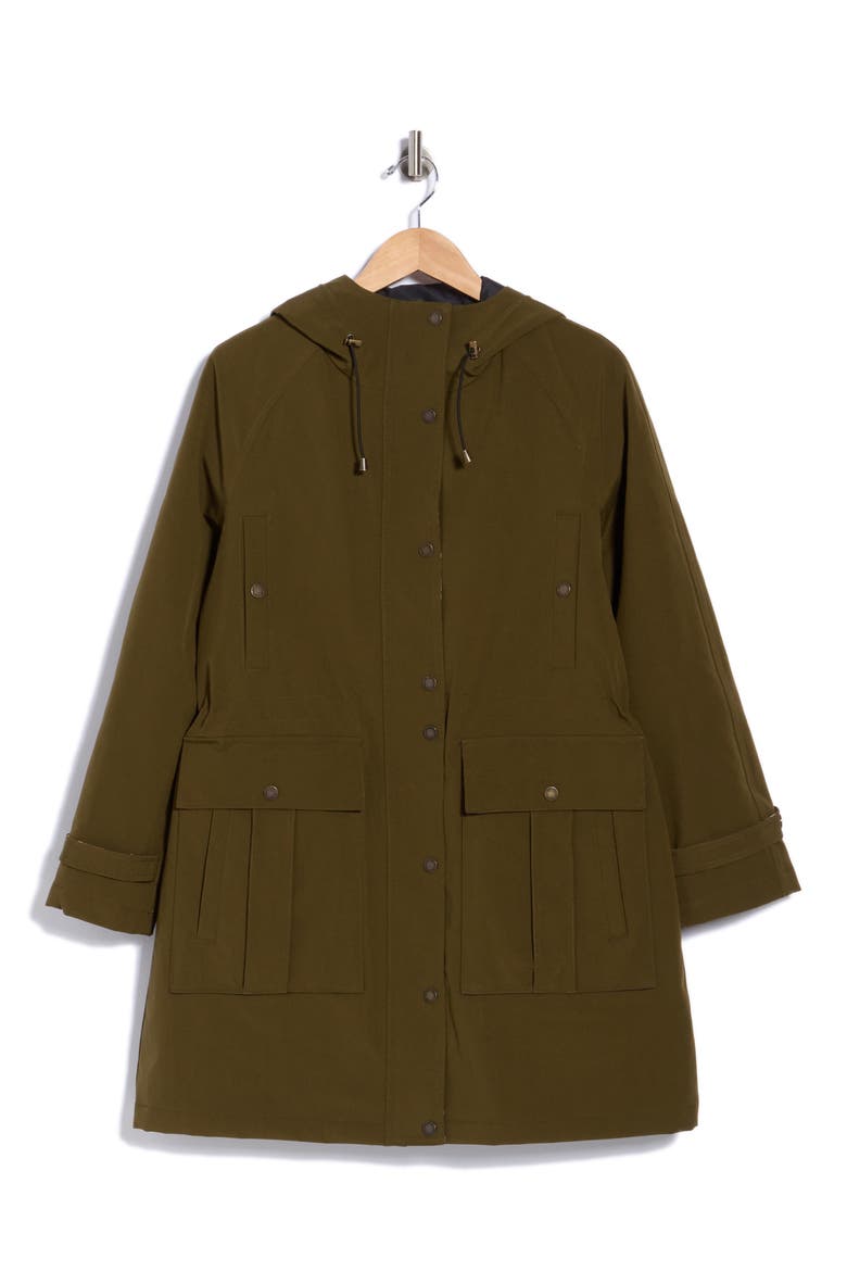 Bridgeport Trench Rain Anorak, Alternate, color, MOSS