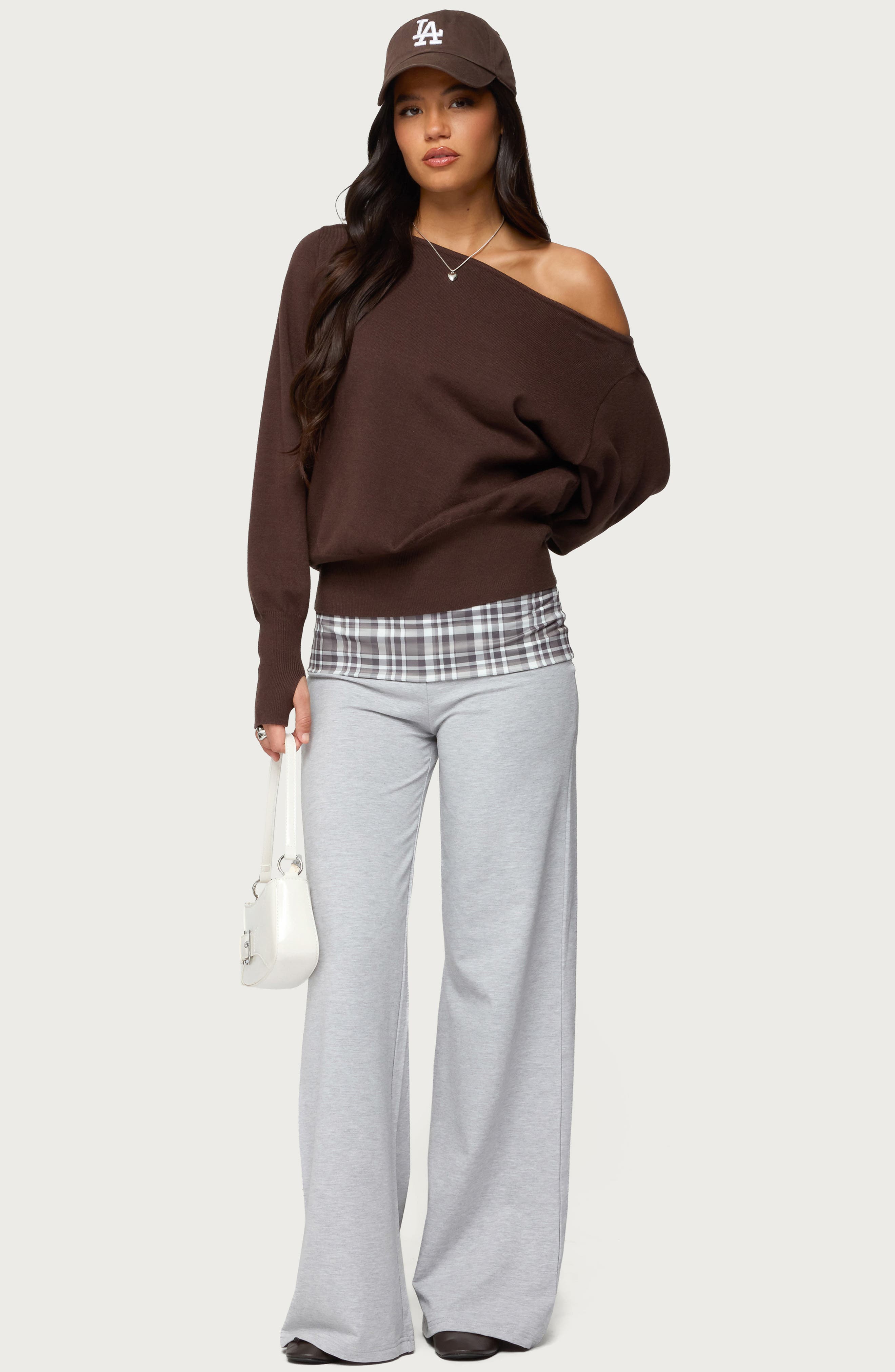 Kimmy Plaid Foldover Pants - image 2