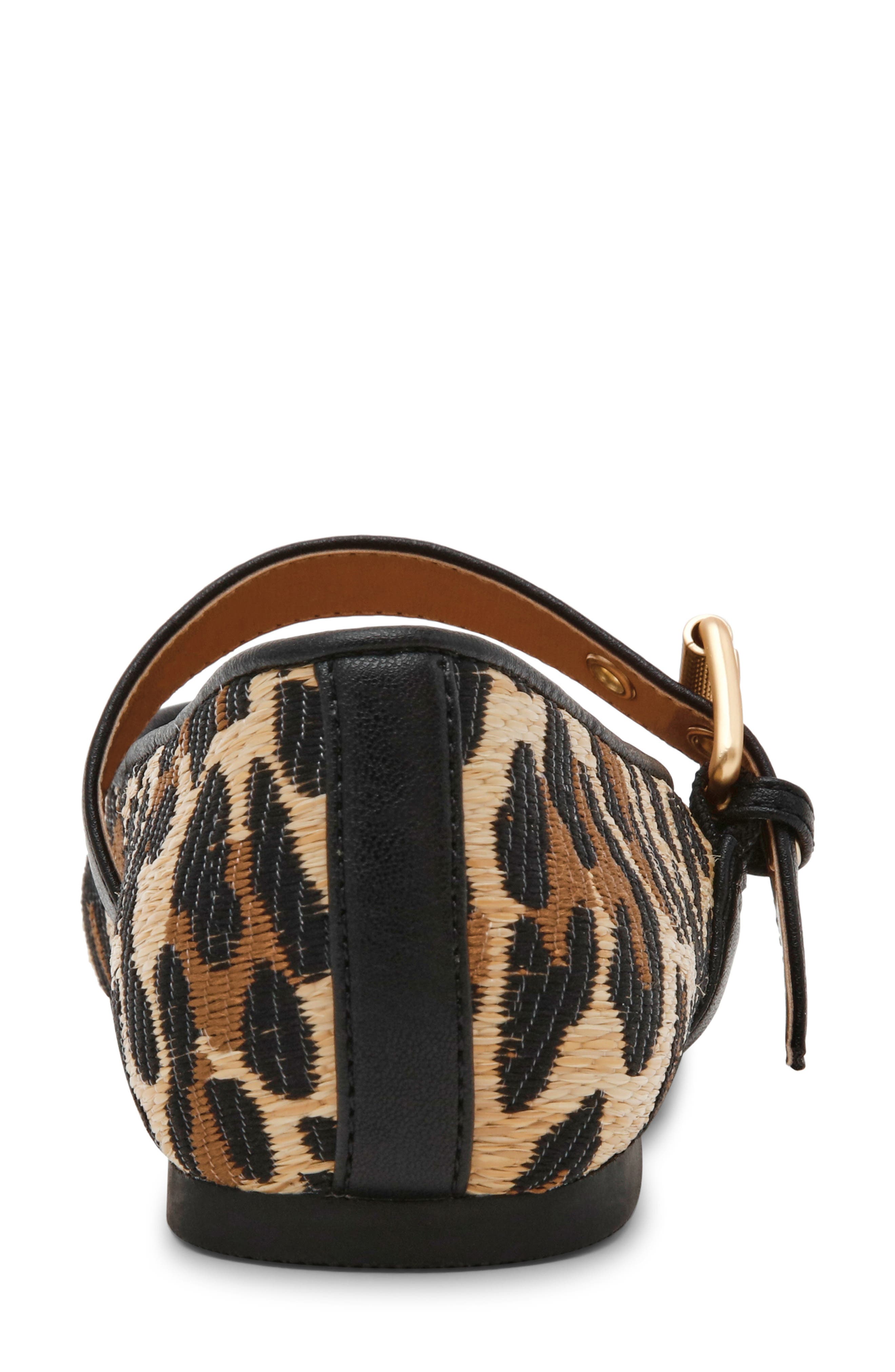 Mulaney Mary Jane Flat, Alternate, color, LEOPARD RAFFIA