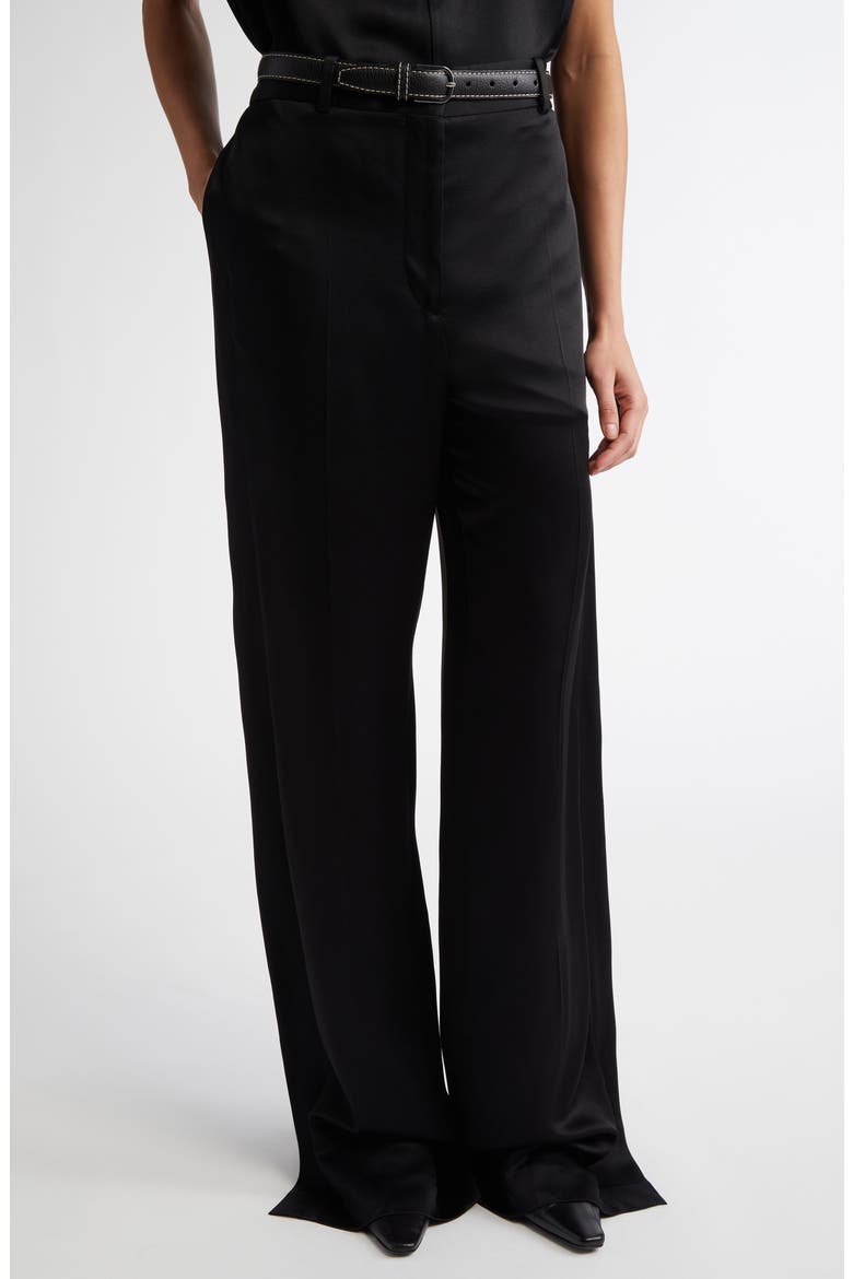Slit Cuff Trousers, Main, color, BLACK