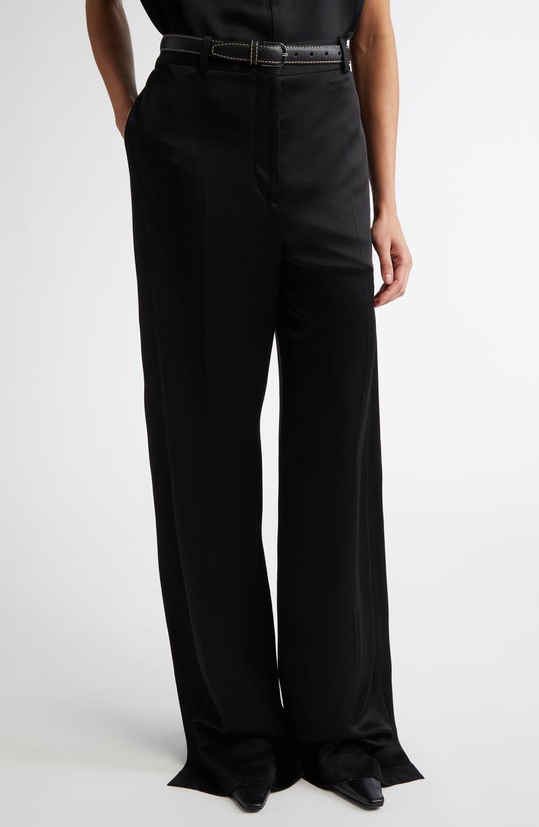 TOTEME Slit Cuff Trousers, Main, color, Black
