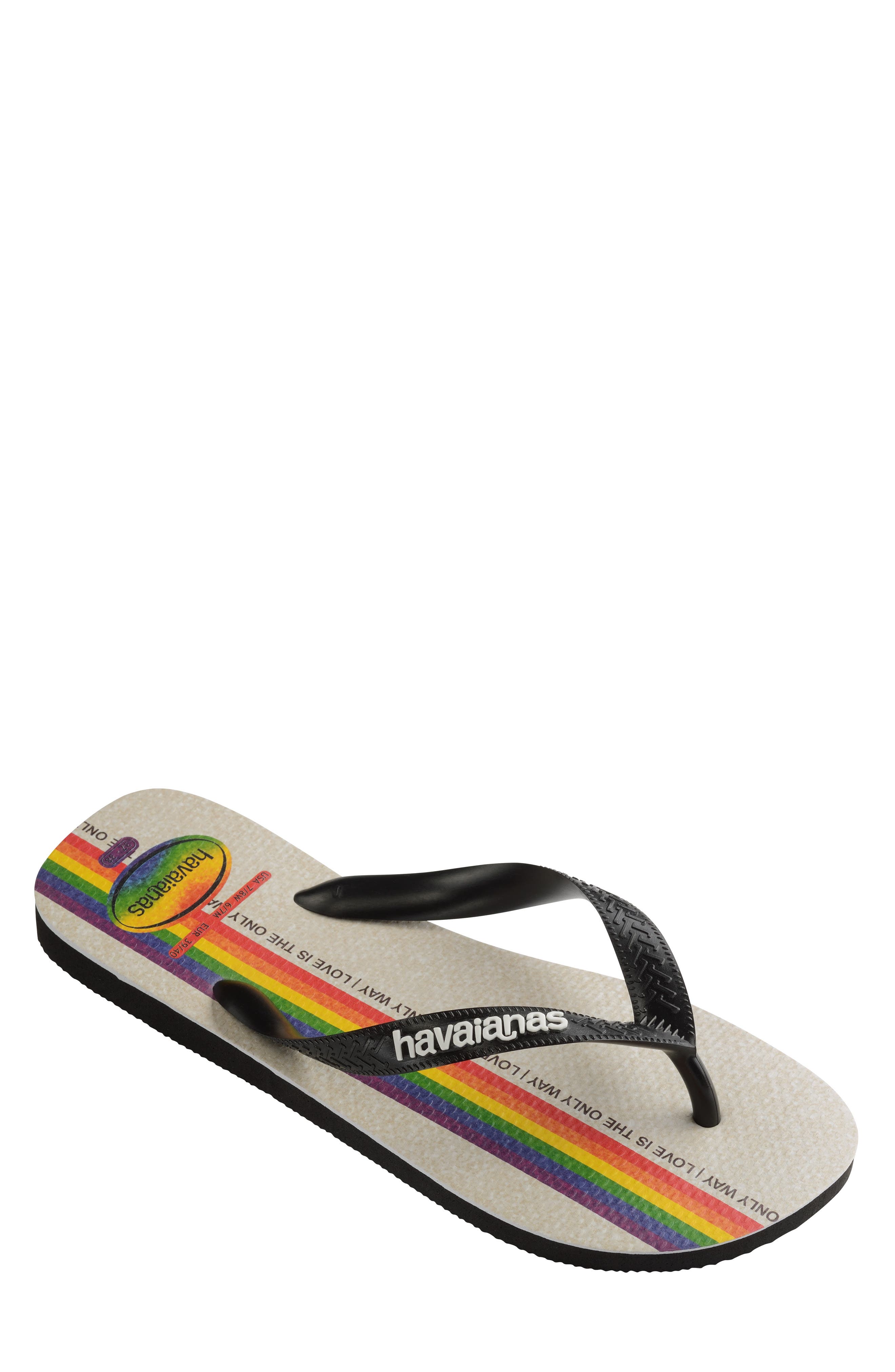 Havaianas Top Pride Rainbow Flip Flop, Alternate, color, 