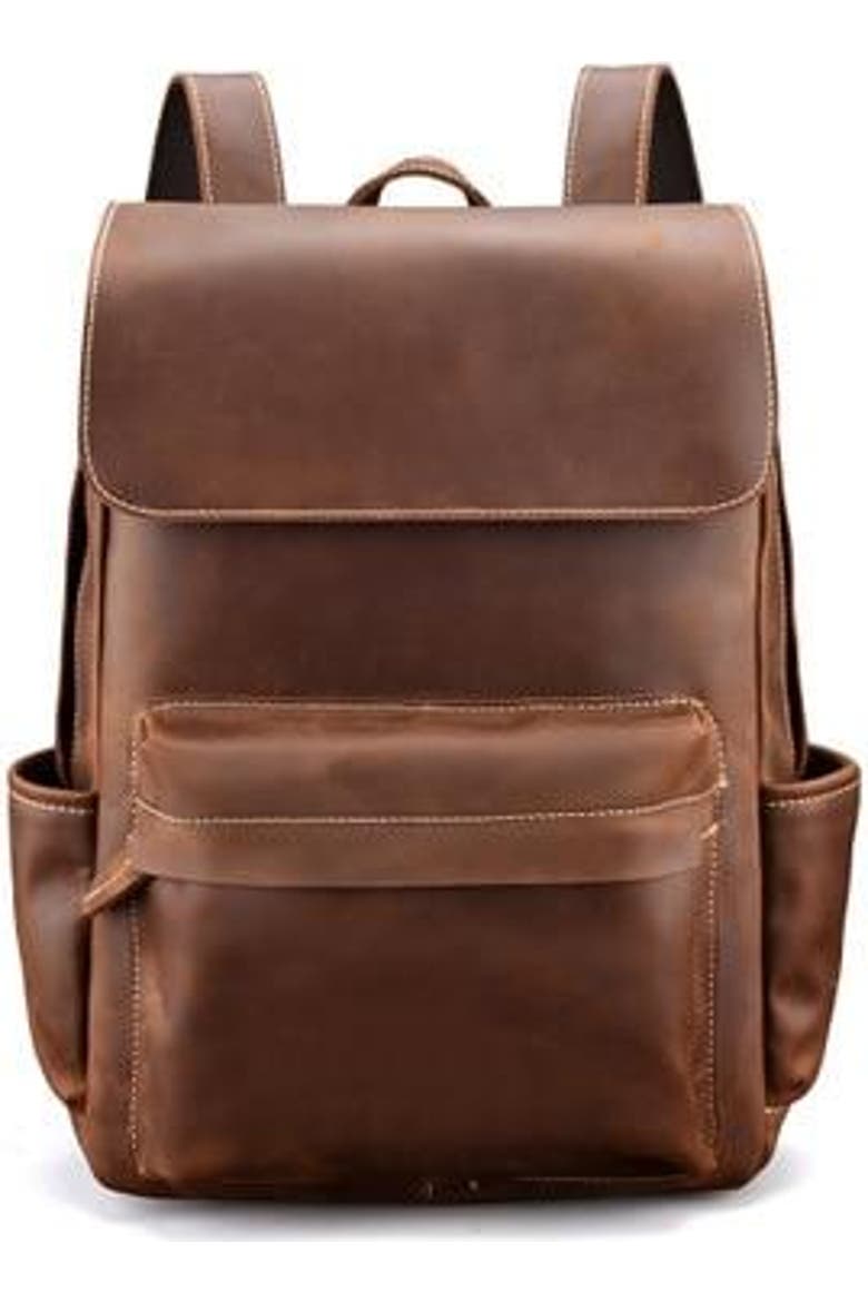 backpack genuine leather Laptop for Women Designer Brown Leather Backpack Purse with 15.6-inch Laptop Computer Compartment Best for Work, Travel, and Daily Use : Electronics 2 side pockets STEEL HORSE LEATHER The Helka