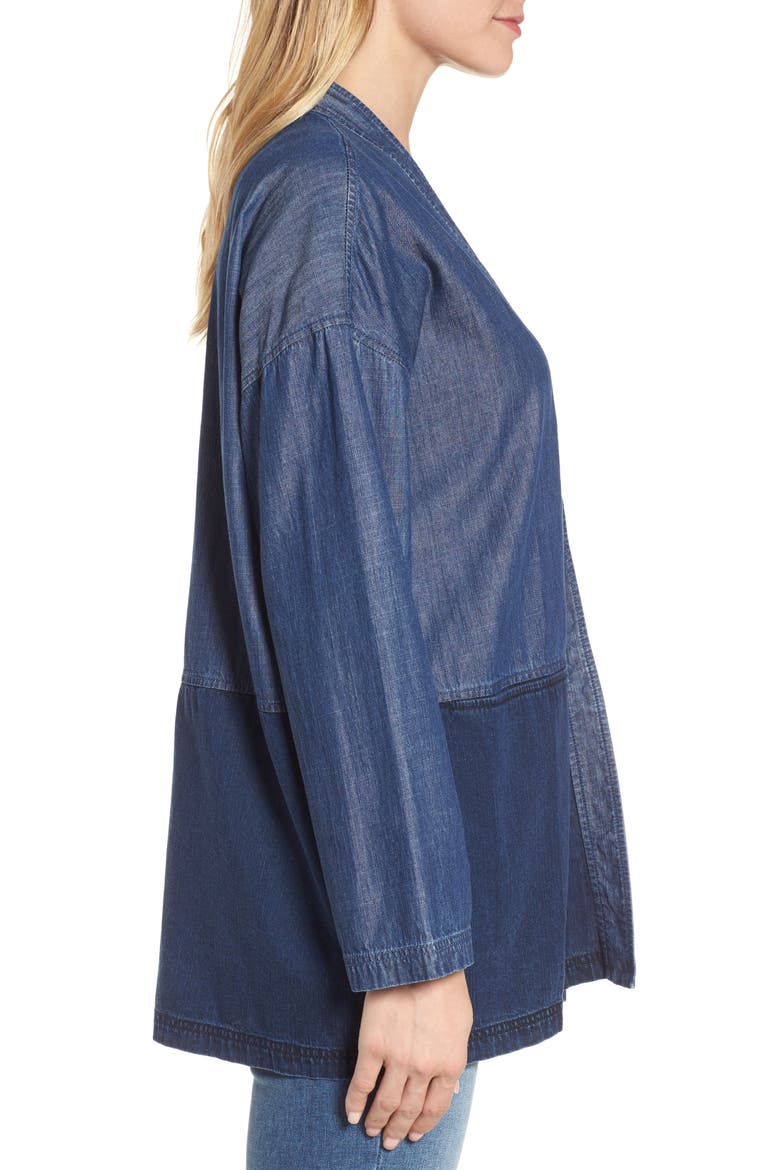 Denim Kimono Jacket, Alternate, color, MIDNIGHT