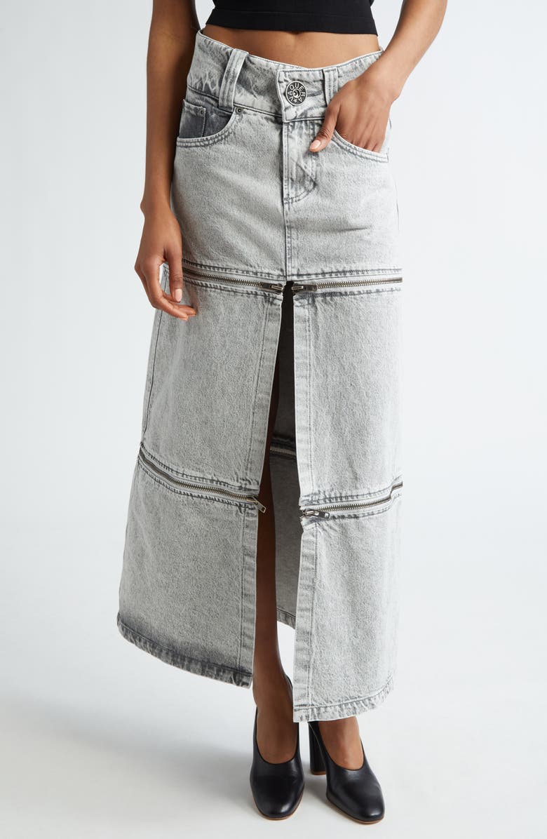 Vaquera Denim Zip Skirt, Alternate, color,