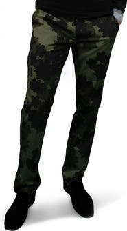 Lords of Harlech Charles Flat Front Chino Printed Pant