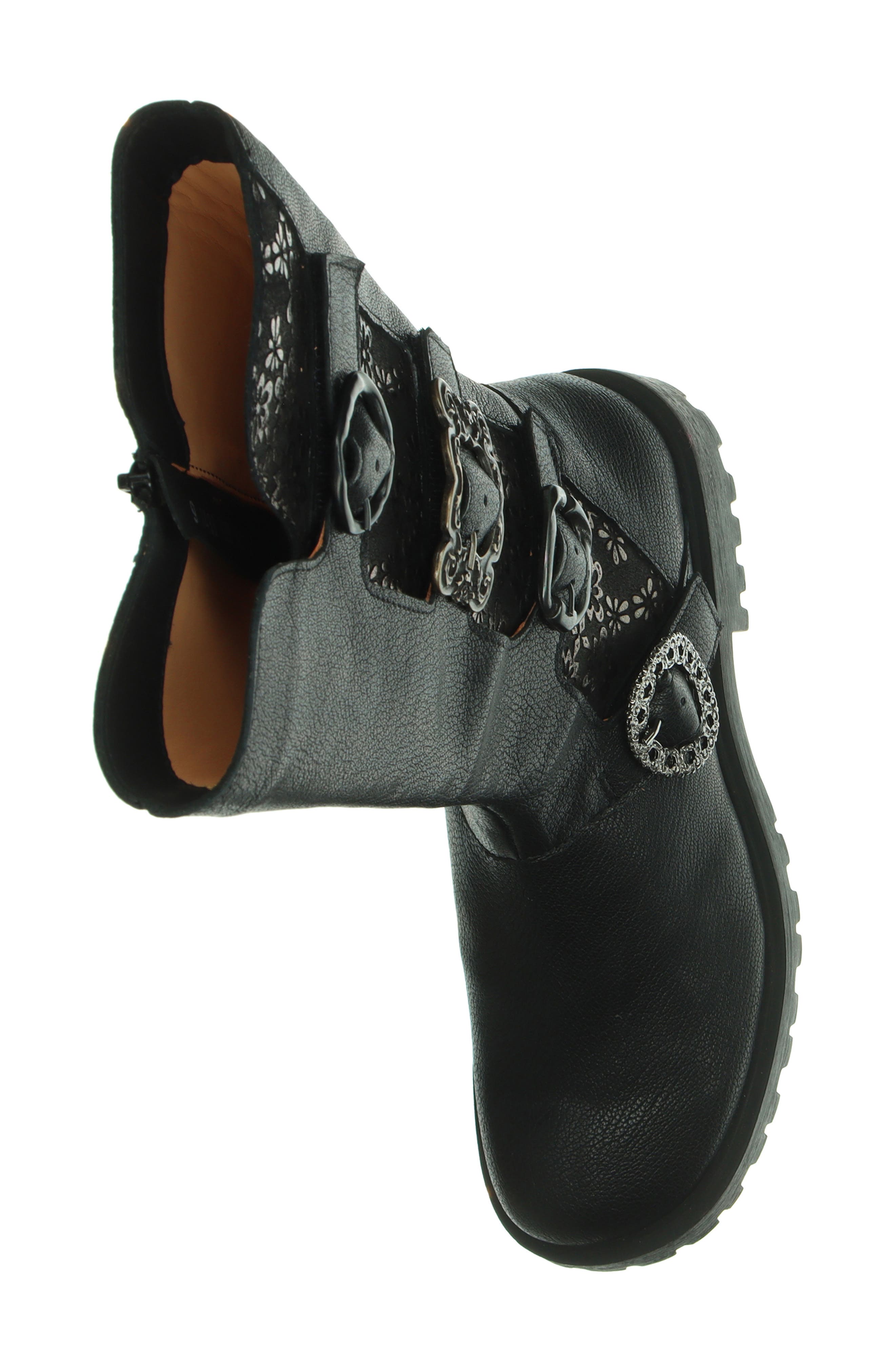 Trento Buckle Boot, Alternate, color, BLACK/ KOMBI