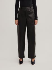 Witchery Faux Leather Barrel Trouser