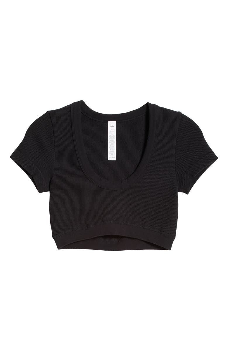 Alo Serene Rib Crop Top, Alternate, color,