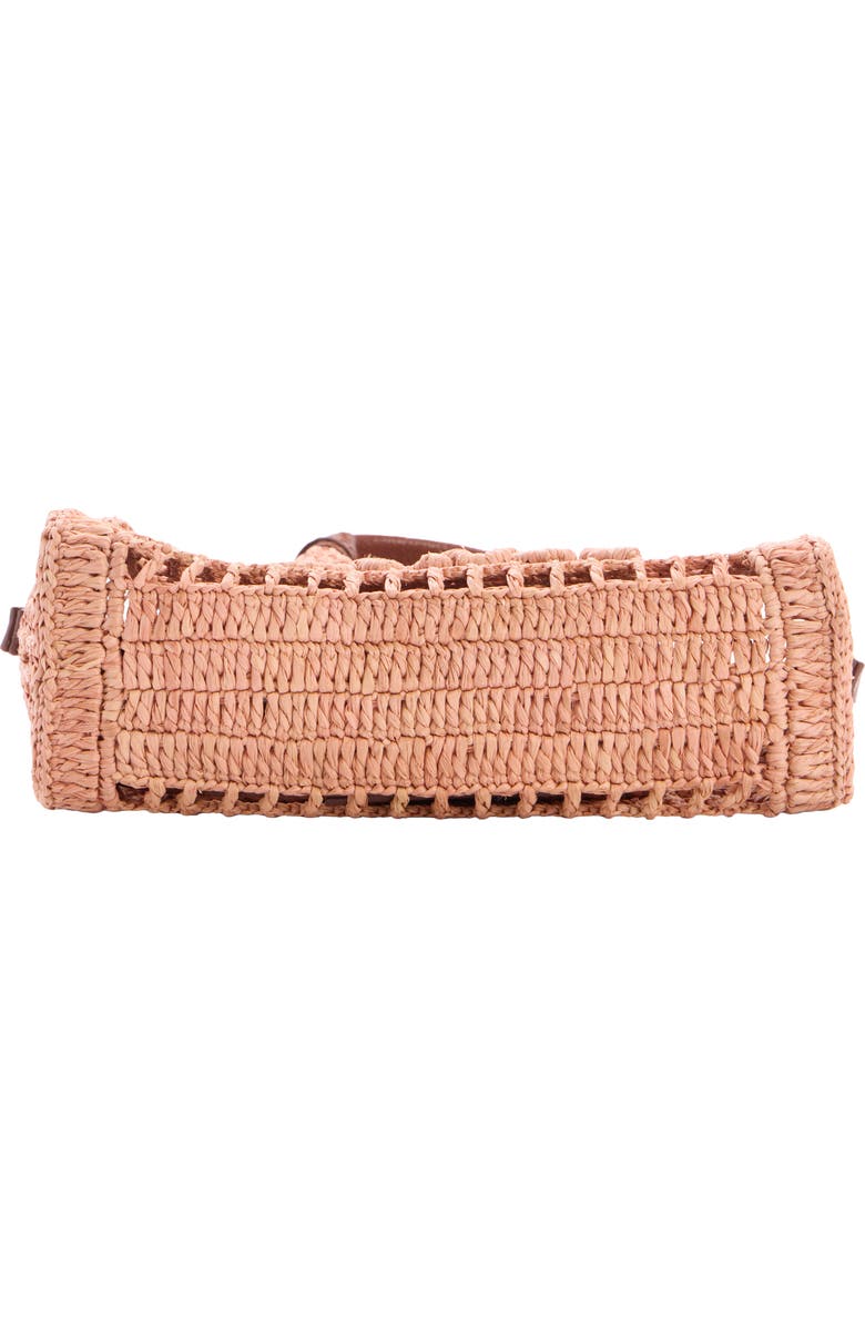 Chloé Mini Summer Banana Crochet Raffia East/West Tote, Alternate, color, Summery Beige