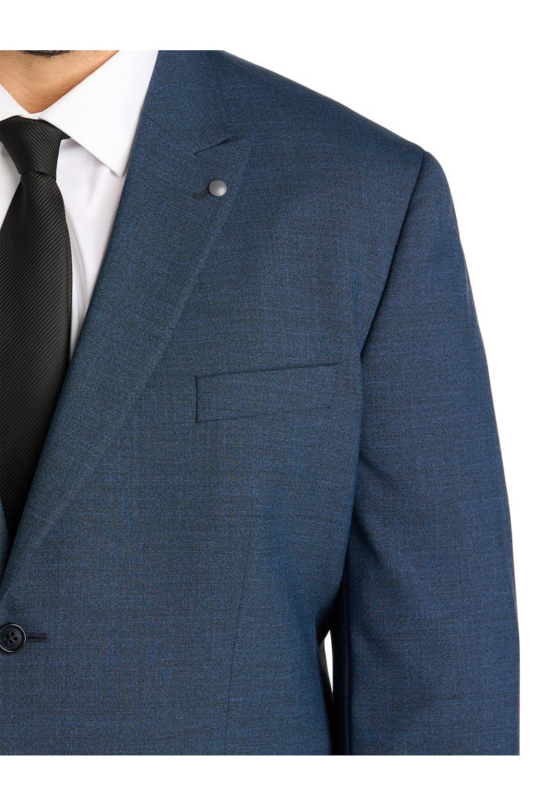 Big & Tall Jacket-Relaxer Performance Mélange Suit Jacket, Alternate, color, BLUE