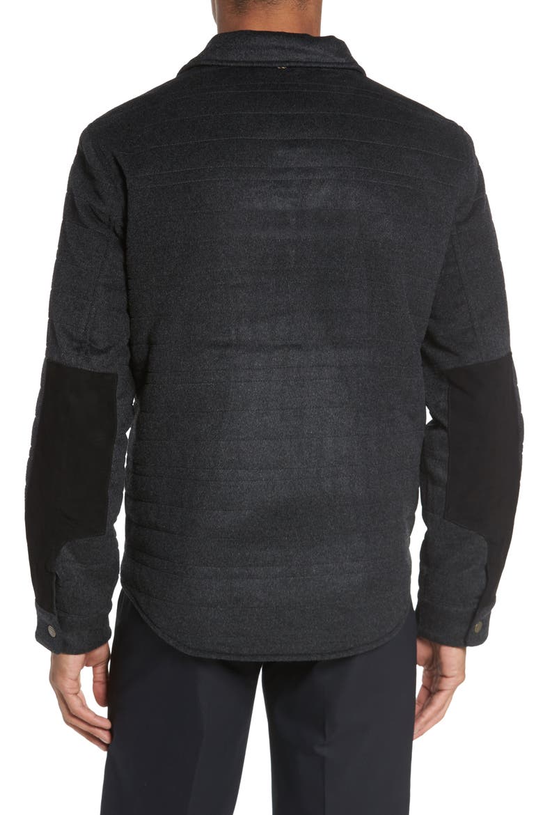 Michael Slim Fit Quilted Shirt Jacket, Alternate, color, DARK CHAR MELANGE