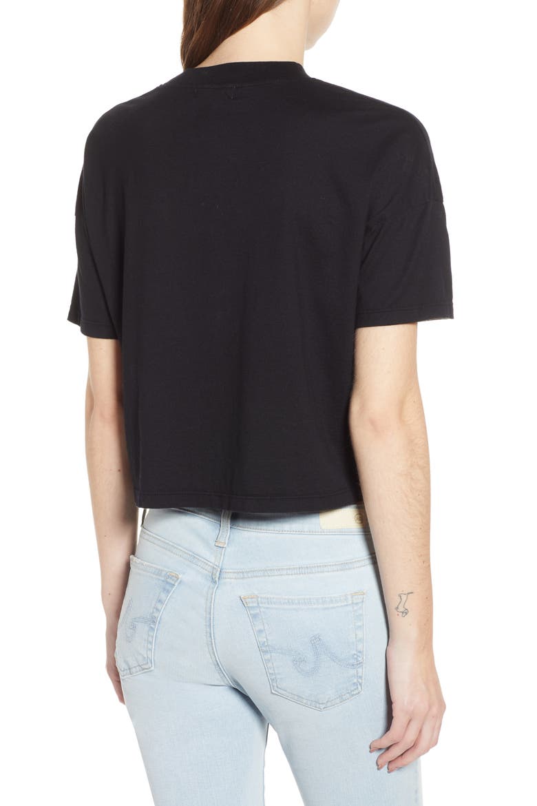 Drew Drop Shoulder Crop Tee, Alternate, color, TRUE BLACK