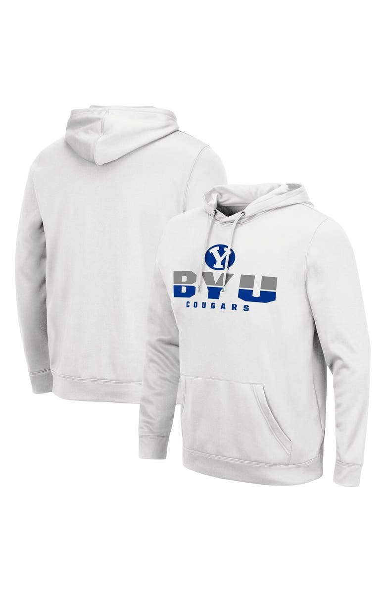 COLOSSEUM Men's Colosseum White BYU Cougars Lantern Pullover Hoodie, Main, color, White