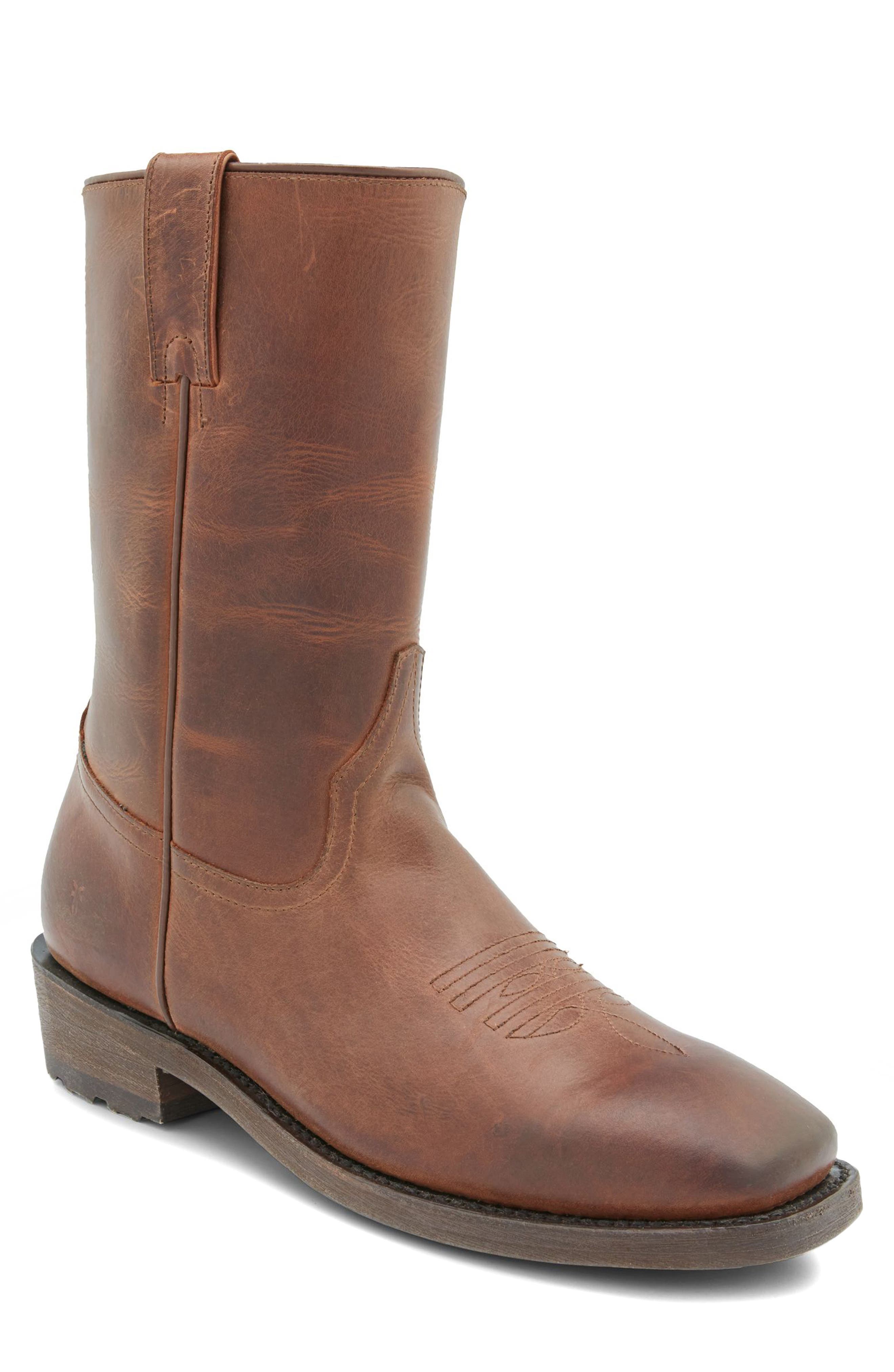 Frye Nash Roper Boot, Main, color, Tobacco Crazy