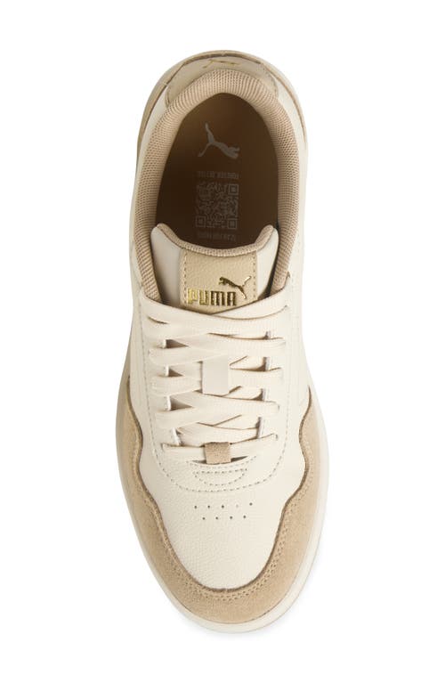 Puma Court Classy Sneaker In Alpine Snow-toasted Almond