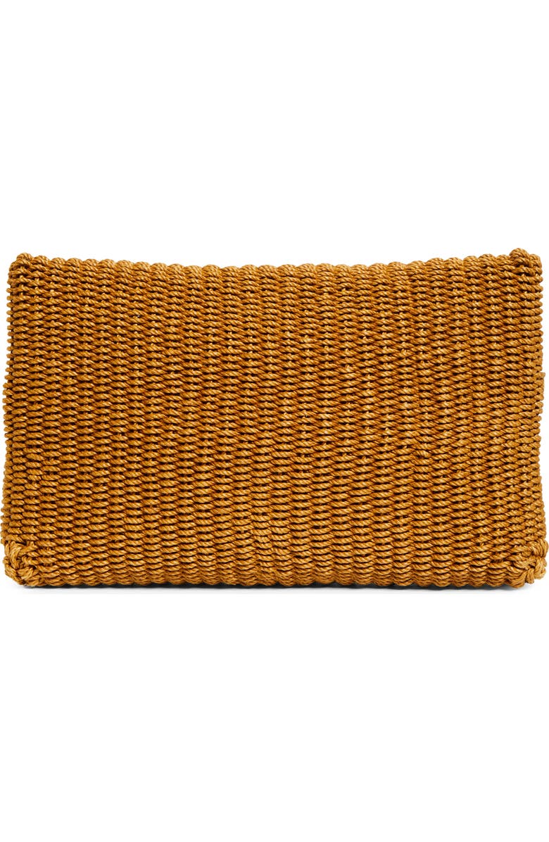Saint Laurent Large Woven Raffia Envelope Clutch, Alternate, color, Light Brownie