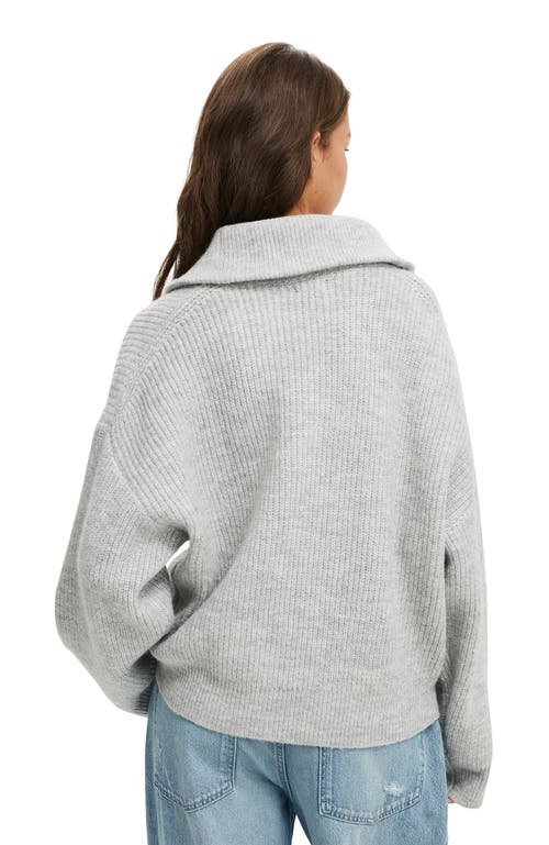 Cotton On Luxe Half Zip Pullover In Gray