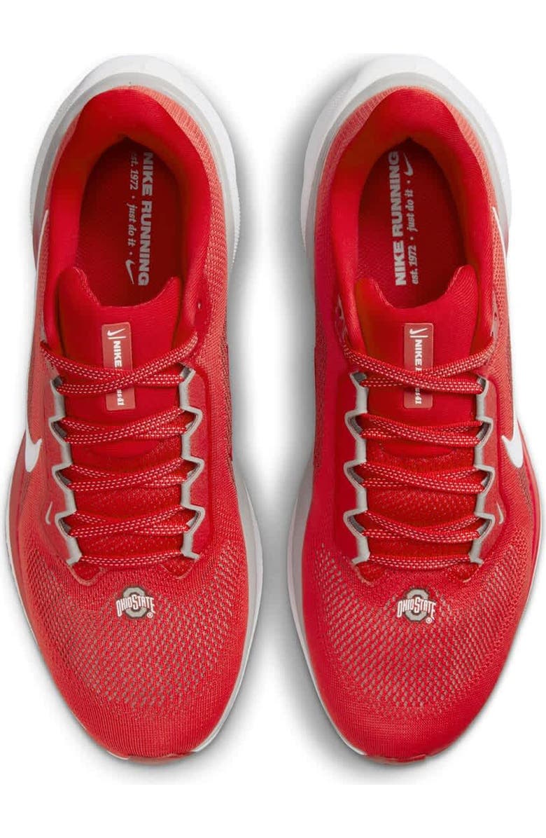Nike Unisex Nike Scarlet Ohio State Buckeyes Zoom Pegasus 41 Running Shoes, Alternate, color,