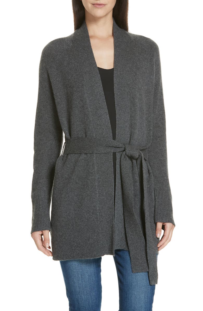 Theory Malinka O Cashmere Tie Waist Cardigan, Main, color,