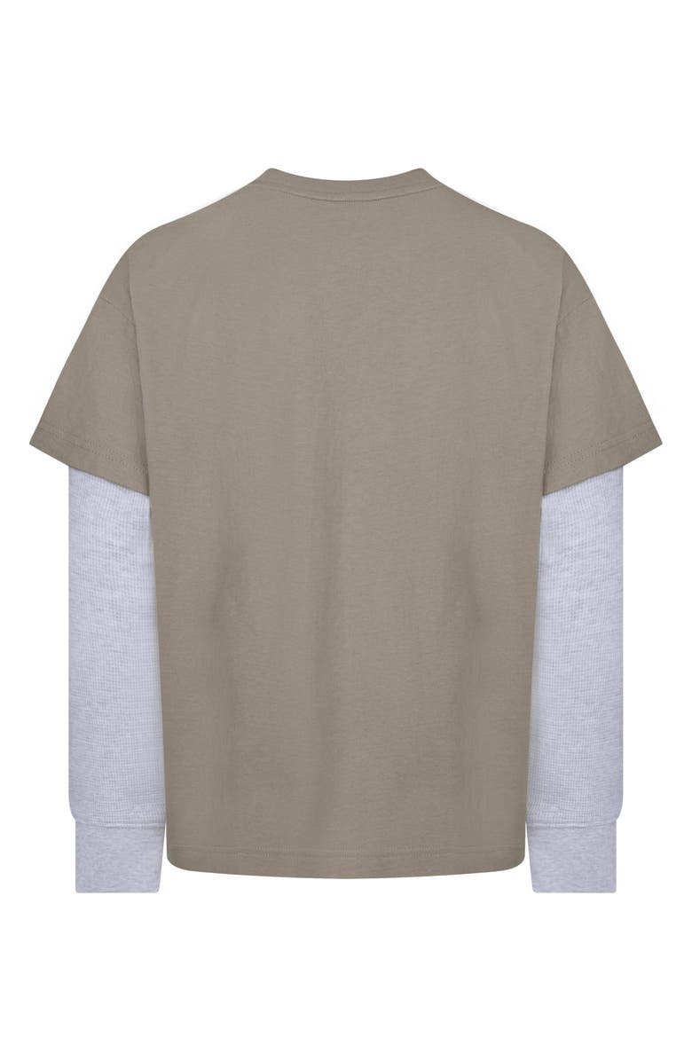 Hurley Kids' Graphic Print Long Sleeve Twofer T-Shirt, Alternate, color, 