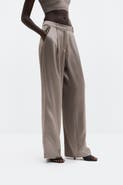 Malina Sarah Wide-Leg Satin Pants
