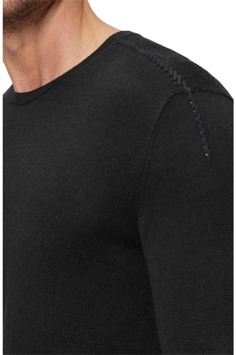 Novas Regular Fit Alpaca & Silk Sweater, Alternate, color, BLACK