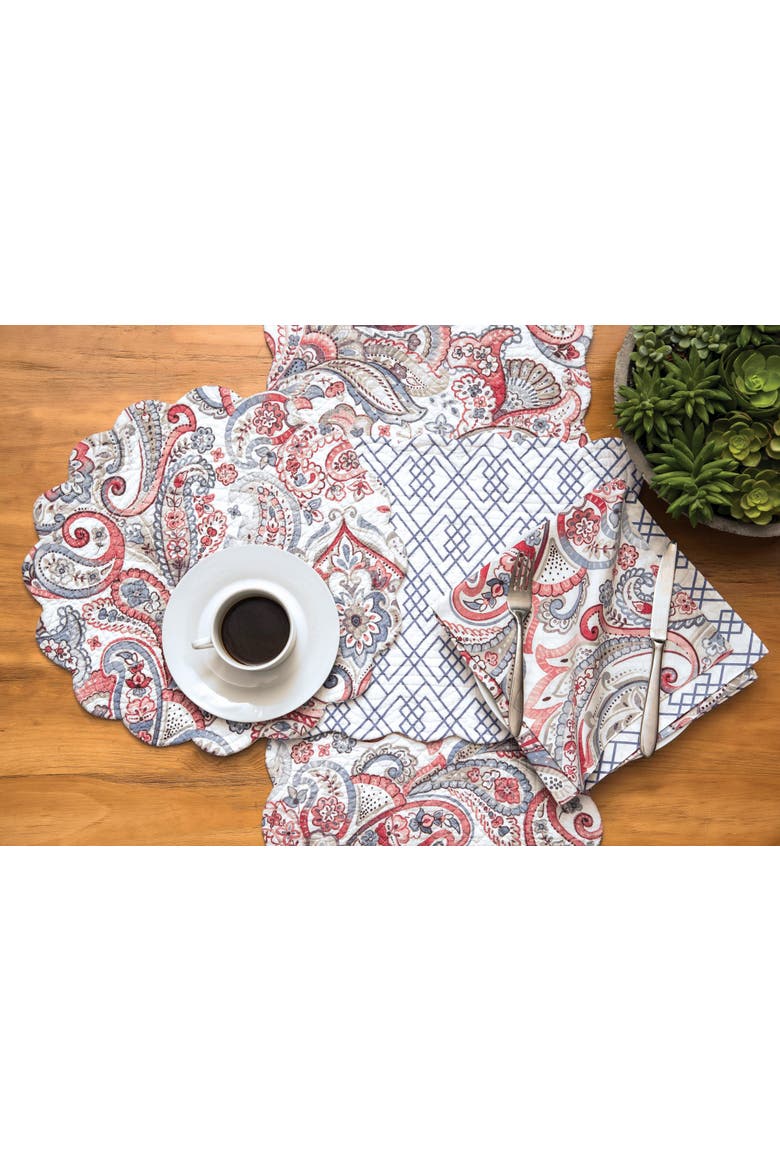 Claiborne Cloth Napkin Set of 6, Alternate, color, Blue